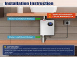 3000W Tankless Water Heater - Instant Hot Water Heater with LCD Display , IPX4 70185664