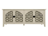 Hollowed-out Cabinet with 4 Doors, American Furniture, Suitable for Bedroom, Living Room, Study W688P238047