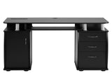 1 Cabinet Door 3 Drawers 2 Power Outlets Computer Desk P2 Particleboard Office Desk with 2 USB Ports 69233677