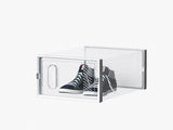 6-Piece Medium White Plastic Mesh Shoe Box Set - 35.00*25.00*19.00cm, Modular Design for Home 15361291