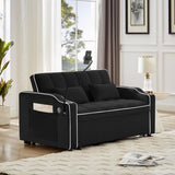 ZNTS 1 versatile foldable sofa bed in 3 lengths, modern sofa sofa sofa velvet pull-out bed, adjustable W2151127337