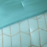 Full/Queen Metallic Printed Comforter Set B03595835