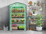 69x49x160cm Black Iron Pipe Pointed Mini Flower Stand With 4 Layers Of Grid, With Zipper Rolling 18889592