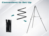 6 Pack Metal Tripod Display Easels with Carry Bags, Adjustable Height Art Easel Stands for Wedding 65676190