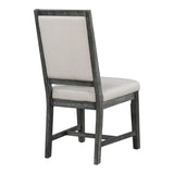 5-Piece Set Extendable Round Table and 4 Upholstered Chairs Farmhouse Set for Kitchen, 70221915
