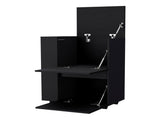 Black 2-Cabinet Bar Cart B062P175068