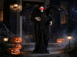 5.5FT Halloween Animatronic Winged Grim Reaper, Sound & Button Activated, Shaking Reaper with 39336068