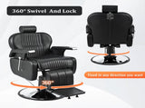 Heavy Duty Reclining Barber Chair,All Purpose Hydraulic Recline Barber Chair Salon Beauty Styling 21347866