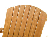 Folding Wooden Adirondack Lounger Chair with Natural Finish 54748532