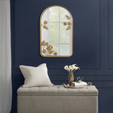 Arched Metal Floral Wall Mirror B035129256