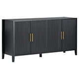 U-Style Accent Storage Cabinet Sideboard Wooden Cabinet with Metal Handles for Hallway, Entryway, WF300428AAB