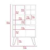 Serbia Kitchen Island, One Cabinet, Four Open Shelves B128P148973
