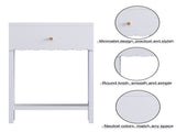 Modern Nightstand with Drawer and Open Shelf,Scalloped Edge Bedside Table for Bedroom, Cute 09977389