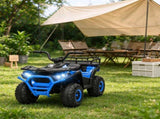 Blue 12V Kids 4-Wheeler ATV Quad, Ride-On Quad with Spring Suspension, LED Lights & Music USB 38037870