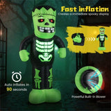 LED-Lit Inflatable Frankenstein - 90s Fast Inflation Waterproof Outdoor Halloween Decor with 19029037