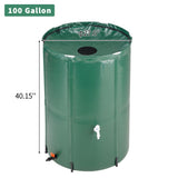 ZNTS 100 Gallon Folding Rain Barrel Water Collector Green 32950344