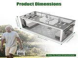 2 pcs Dual-Door Humane Rat Trap Continuous Mouse Catching, Heavy-Duty Galvanized Iron Construction 64124741
