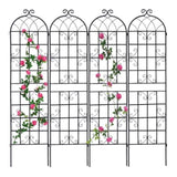 4 Pack Metal Garden Trellis 86.7" x 19.7" Rustproof Trellis for Climbing Plants Outdoor Flower W158681059