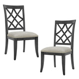 Wooden Frame Upholstered Dining Chairs set of 2,Mid Century Retro Chairs Comfor Kitchen Chairs for W2582P205386