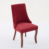 Rayon Cloth Flocking Linen Dining Chairs Channel Kitchen Dinner Chair Comfy Fabric Upholstered W1143P233647