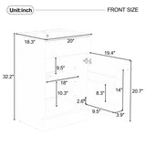 20" Bathroom Vanity with Sink, Vanity Cabinet with Door Shelf and Adjustable Shelf, Green N759P237946F