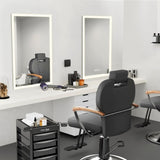 Bright LED Bathroom Mirror 32" x 24" Front Light, 5 Mins Defog, Full HD Reflected, 3 Colors T3177P296166