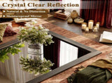 40"x30" Rectangular Bathroom Mirror with Wooden Frame Decorative Wall Mounted Mirror, Black 66346924
