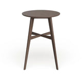 Mid-Century Modern Round Wooden Bar Table 42" High Bar Table with Tapered Legs for Kitchen, Dining N780P244910W