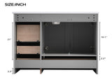 36 inch Shaker Style Free-Standing Bathroom Vanity Cabinet with Ceramic Sink, 4 Soft-close Drawers N729P288872E