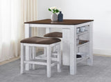 3 Pieces Counter Set Storage Space For Small Space Modern Farmhouse Design Retro Design Easy to W2537P369836