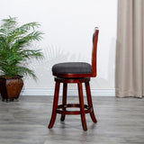 30" Bar Height X-Back Swivel Stool, Stool, Cherry Finish, Charcoal Fabric Seat B04660711