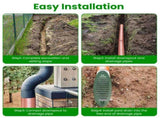 4Inch Green Angled Yard Drainage Pipe With Sloped Grate Yard Drain Emitter For Sump Pump Discharge 37903580
