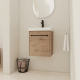 18'' Floating Wall-Mounted Vanity with Ceramic Sink & Soft-Close Cabinet Door, For Small W999P236339