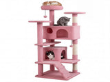 52" Tall Cat Tree Tower with Perches & Condos, Multi-Cat Playground with Scratching Posts 19857403
