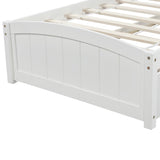 Twin size Platform Bed with Trundle, White WF194304AAK
