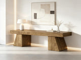 63 Inch Farmhouse TV Stand with Geometric Pedestal Base for 55 to 75 Inch TVs 91198417