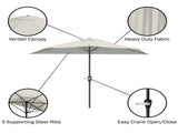 9ft Half Umbrella for Balcony, Porch, or Deck, Tan 77867935