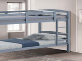 Twin Over Twin Bunk Bed Arch Design Gray Finish B2741P346372