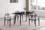 Modern Contemporary 2pcs Side Chairs Gray Fabric Upholstered Ultra Stylish Chairs Set B011139603