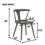 Rustic Farmhouse Dining Chairs, Solid Wood Side Chairs for Kitchen & Dining Room, Easy W2537P211109