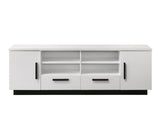 Matilda 70.5" White Finish TV Stand with Drawers B061P160690