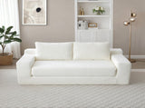 Memory Foam Cloud Loveseat Sofa, 2 in 1 Convertible Folding Couch Bed, No Assembly Compressed W2677P395121