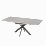 62.4" Extendable 78.15"Very large Grey Dining Table Modern Mid-Century Kitchen Table Set for Dining 25524818