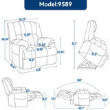 ZNTS Dual Motor Heat Massage Infinite Position Up to 350 LBS Electric Power Lift Recliners with W1803P206487