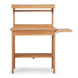 Outdoor Garden Potting Bench Table with Folding Pallet, Wooden Horticulture Planting Worstation with 24967245