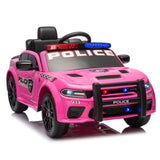 ZNTS Licensed Dodge Charger,12v Kids ride on police car W/Parents Remote Control,anti-collision W1396P172630