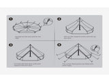 4m 4-6 Person 4 Season Waterproof Oxford Yurt Camping Tent with Galvanized Steel Frame 40814516