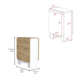 Gateleg Folding Table Space-Saving with Compact Design, White / Macadamia - Living Room B070137833