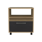 Vance 20" High One Drawer Nightstand, Casters, Mobile, One Shelf, Bedroom Natural Oak B200P253742