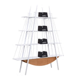 Sailboat-Inspired Bookshelf, 70.87 inch Industrial 4-Tier Open Storage Shelf with Drawer, Wooden & W2317P253454